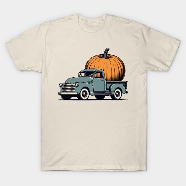 Pumpkin Harvest 1947–1955 Chevy Truck T-Shirt by Haneman Group Threads